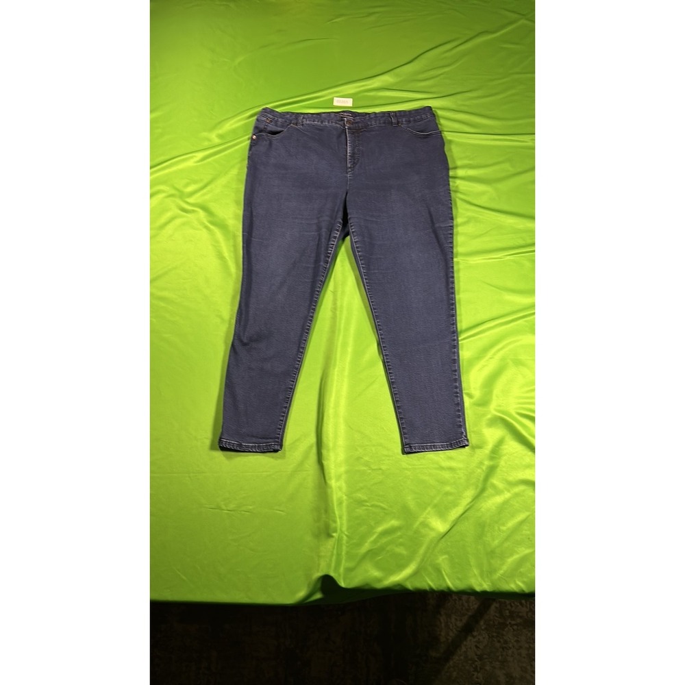 Talbots Slim Flattering 5-Pocket Dark Wash Jeans Plus Size 22W Indigo High Rise